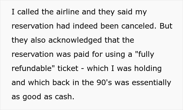 Airline confirms reservation canceled but paid with refundable ticket Airline confirms reservation canceled but paid with refundable ticket