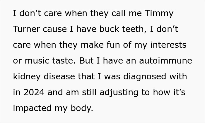 Text about woman's autoimmune kidney disease and adjusting to impact