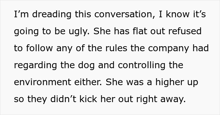 Text on a screen discussing a dreaded conversation about a roommate who put life at risk by refusing to follow rules.