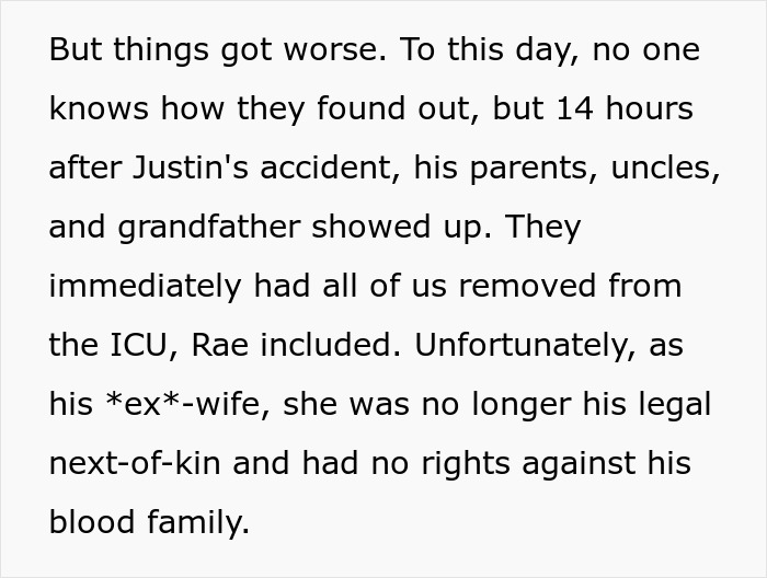 Text about family removing access in insular religious community