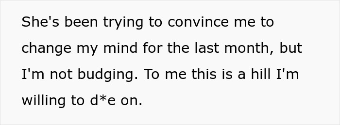 Text post of a parent having a meltdown about their MIL secretly baptizing their child, refusing to budge on their stance.