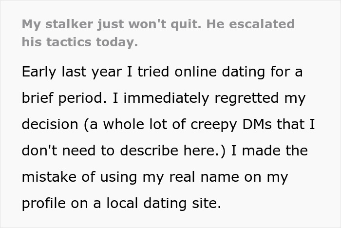 Creepy Dude Refuses To Stop Stalking His Online Date, Gets Fired After She Calls The Cops On Him