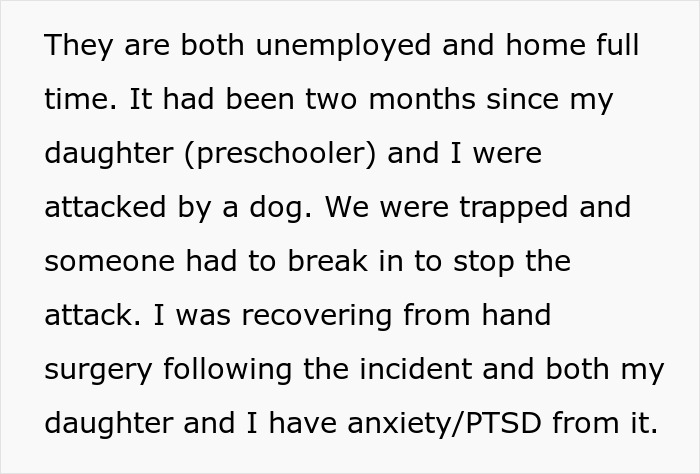 Text describing dog attack and resulting anxiety and PTSD Text describing dog attack and resulting anxiety and PTSD