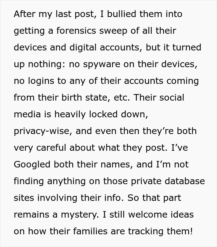 Forensics sweep reveals no spyware or account logins in restrictive religious community