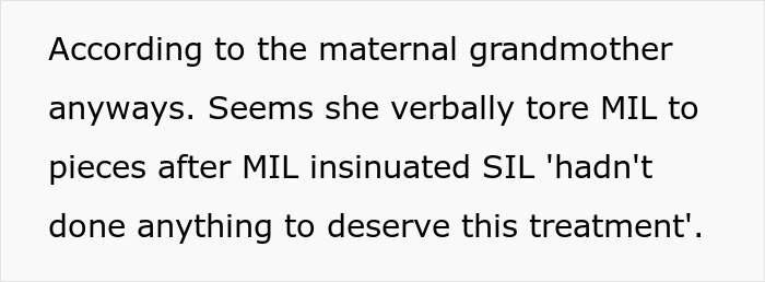 Maternal grandmother defends MIL in heated family feud argument