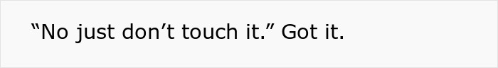 Text emphasizing not to touch thermostat