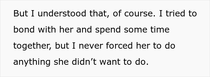 Text about efforts to bond with teenage stepdaughter