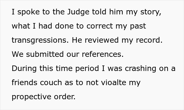 Ex-Wife Enforces Old Restraining Order After Moving Into Guy's Building, Puts His Home At Risk