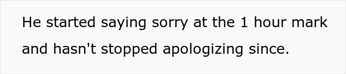 Apologizing non stop since 1 hour mark in family pasta dispute