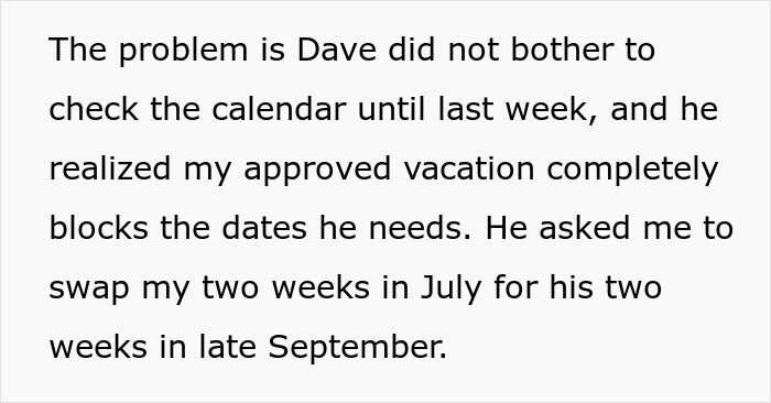 Man Refuses To Be The Solution To Coworker’s Emergency Due To Lack Of Planning, Feels Pressure At Work Man Refuses To Be The Solution To Coworker’s Emergency Due To Lack Of Planning, Feels Pressure At Work