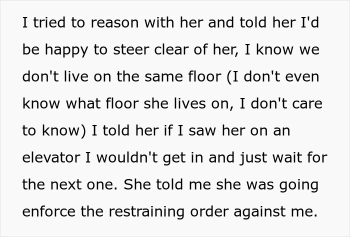 Ex-Wife Enforces Old Restraining Order After Moving Into Guy's Building, Puts His Home At Risk