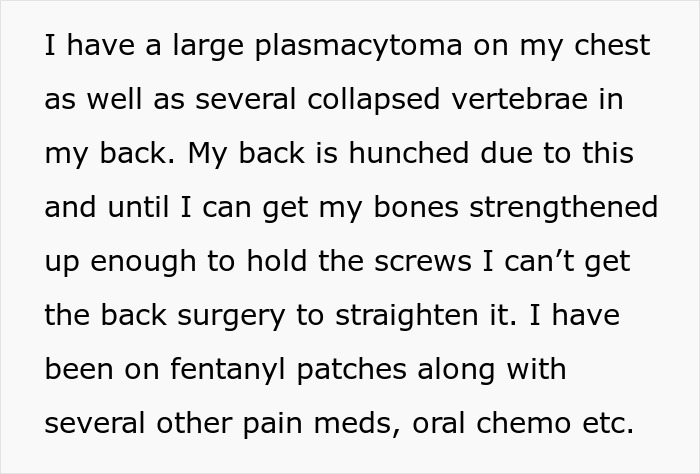 Patient explains severe back condition and pain management during cancer battle Patient explains severe back condition and pain management during cancer battle
