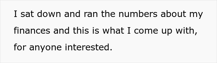 23YO explaining financial calculations about refusing to take in nephews and niece 23YO explaining financial calculations about refusing to take in nephews and niece
