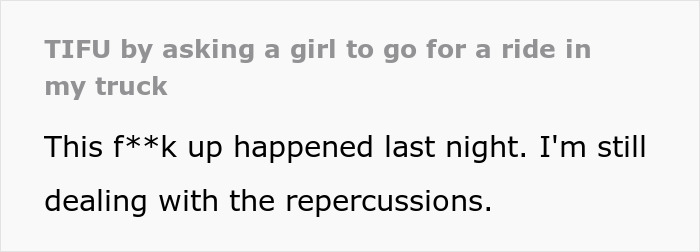 Guy Asks Random 20YO For A Ride In His Truck, Pregnant Wife Seethes And Plots Behind His Back Guy Asks Random 20YO For A Ride In His Truck, Pregnant Wife Seethes And Plots Behind His Back