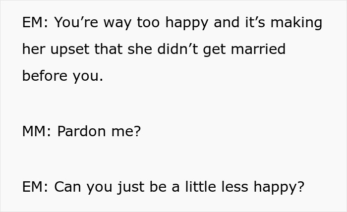 Woman Cries At Sister's Wedding Out Of Jealousy, Mom Tells Bride To Be "Less Happy" During Event Woman Cries At Sister's Wedding Out Of Jealousy, Mom Tells Bride To Be "Less Happy" During Event