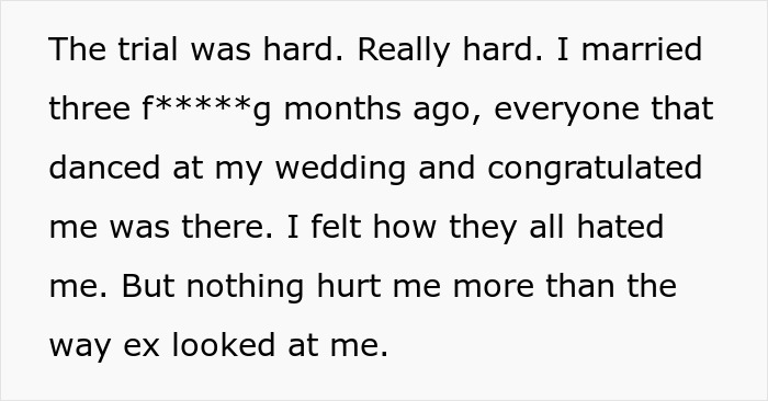 Bride shares feelings about hard trial and wedding attendees' reaction Bride shares feelings about hard trial and wedding attendees' reaction