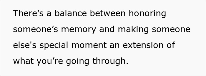 Text about balancing honoring memory and respecting special moments