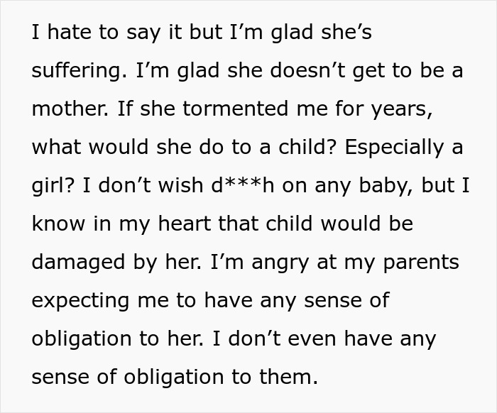 Text expressing anger and thoughts about sister's infertility and family Text expressing anger and thoughts about sister's infertility and family
