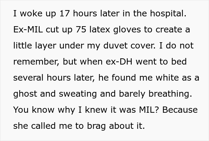Text describing waking up in hospital after allergic reaction caused by MIL Text describing waking up in hospital after allergic reaction caused by MIL