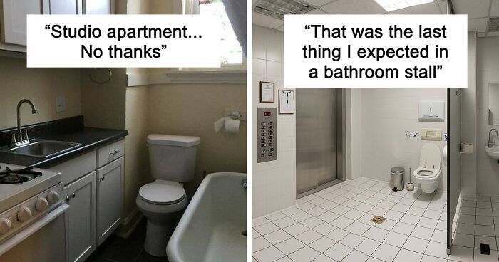 65 Questionably Designed Bathrooms That Unfortunately Exist For Some Poor Soul To Stumble Upon