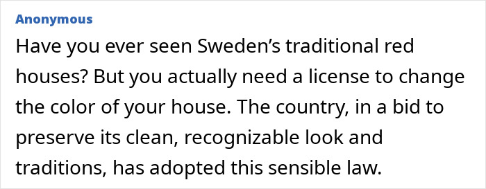 Sweden requires a license to change the color of traditional red houses to preserve look and traditions