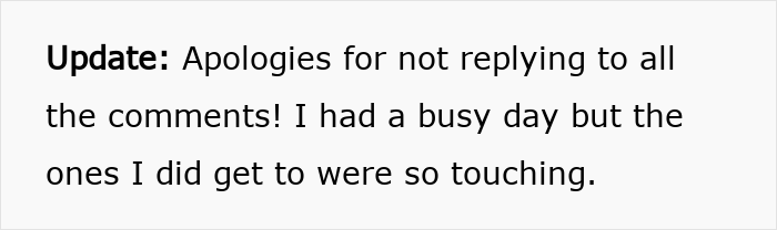 Update apology about not replying to all comments