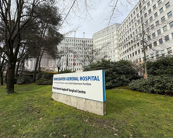 Sign for Vancouver General Hospital surgical center