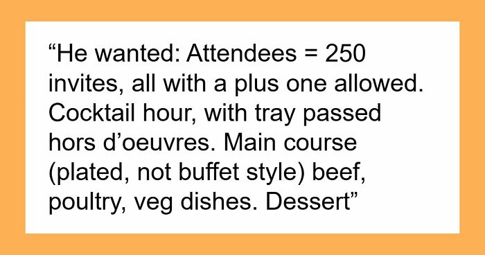 Broke Groom Wastes His Inheritance, Somehow Expects Chef Sis To Cater His Entire Wedding For Free