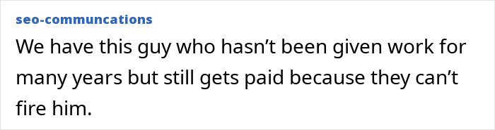 Employee in office drama gets paid without work for many years