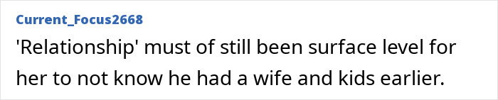 Text: 'Relationship' must've been surface level for her to not know he had a wife and kids earlier. Lola Young, cheating married dad.