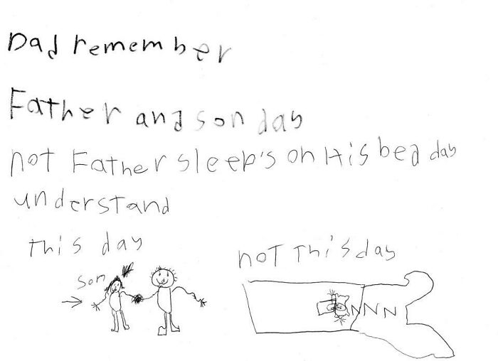 My 7-Yr Old Son Drew Me A Picture Yesterday To Tell Me How Much I Suck