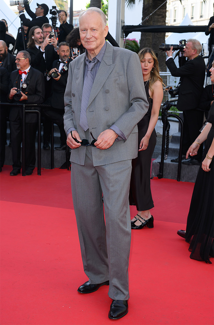 Grey oversized suit fashion fail at Cannes 2026 red carpet event