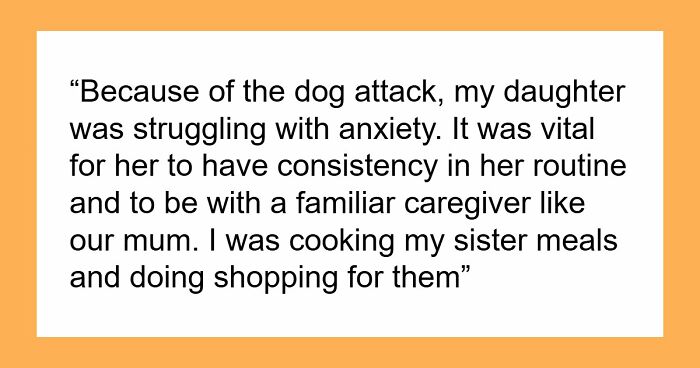 Mom Helps Out Daughter And Grandkid After Dog Attack, Sis Starts A Feud As She Wanted The Free Help