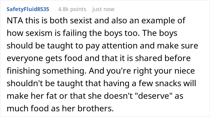 Woman Secretly Buys Niece Food After Brother&rsquo;s Sexist And Fatphobic Comment, He Loses It