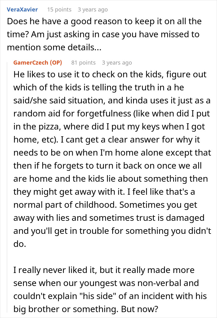 Controlling Man Insists On Keeping Indoor Camera On All The Time, Mad At Wife For Turning It Off Controlling Man Insists On Keeping Indoor Camera On All The Time, Mad At Wife For Turning It Off