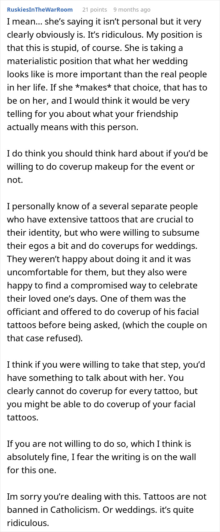 Maid Of Honor Gets Her Title Taken Away Because Her Tattoos Aren’t Suitable For Church Anymore Maid Of Honor Gets Her Title Taken Away Because Her Tattoos Aren’t Suitable For Church Anymore