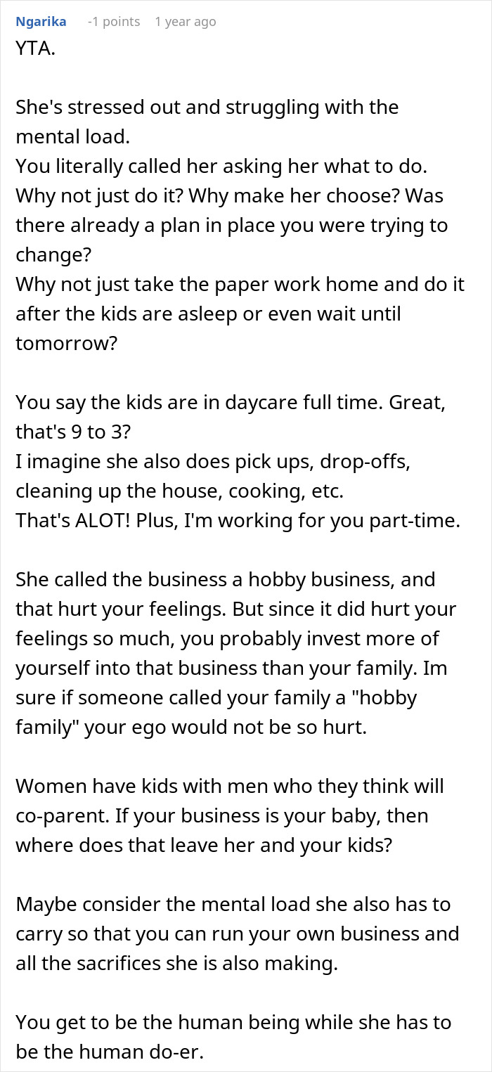 Text from a forum post, an angry reply to a man about his business being a hobby, not a failure.