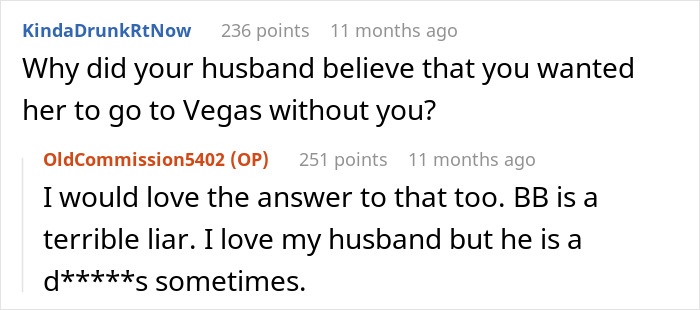 Reddit post with user comments. The post discusses a mil broke in and son house, related to Valentine's Day.