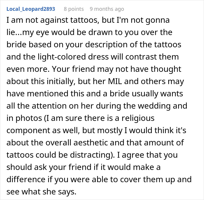 Maid Of Honor Gets Her Title Taken Away Because Her Tattoos Aren’t Suitable For Church Anymore Maid Of Honor Gets Her Title Taken Away Because Her Tattoos Aren’t Suitable For Church Anymore