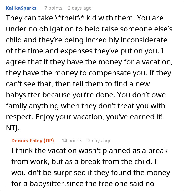 Sis Goes On Vacay While Deep In Debt To Her Brother, Then Calls Him Selfish For Refusing To Babysit Sis Goes On Vacay While Deep In Debt To Her Brother, Then Calls Him Selfish For Refusing To Babysit