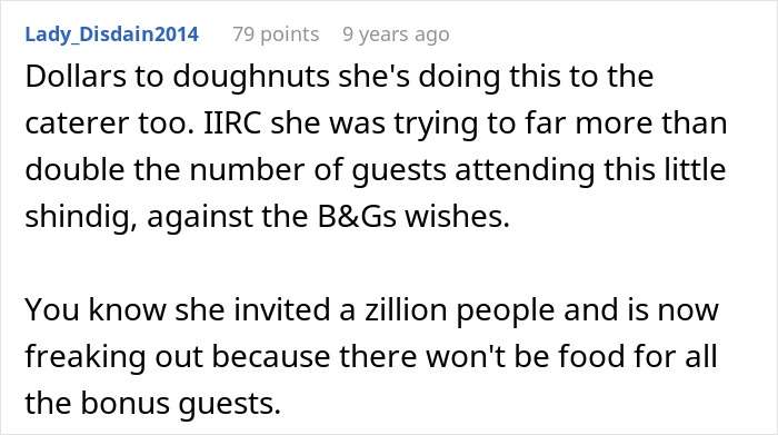 Speculation about catering issues related to wedding cake obsession Speculation about catering issues related to wedding cake obsession