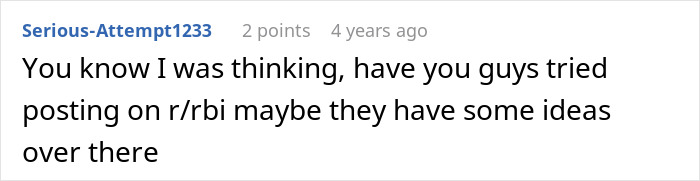 Suggestion to post on specific subreddit for ideas on cult tracking and escape
