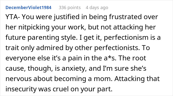 Cruel BIL Lashes Out At Perfectionist SIL For Criticizing His Work, Says She'll Traumatize Her Kid