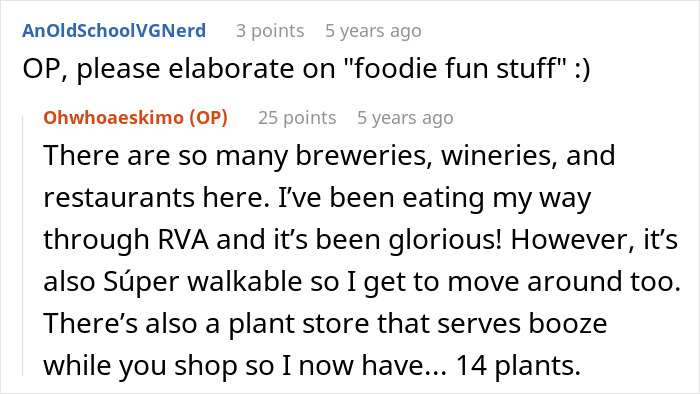 Discussion of local breweries, restaurants, and plant stores in relation to He Chose Her story