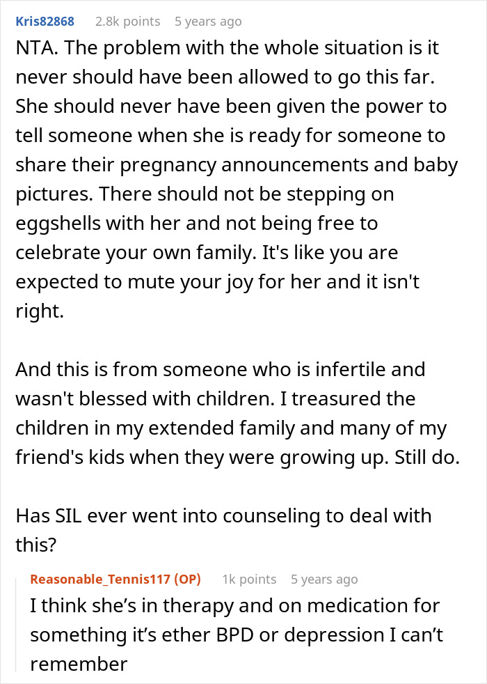 SIL Can't Take Infertile Couple's Whining Anymore, Snubs Them As They Show Up At 5 AM To Harass Her SIL Can't Take Infertile Couple's Whining Anymore, Snubs Them As They Show Up At 5 AM To Harass Her
