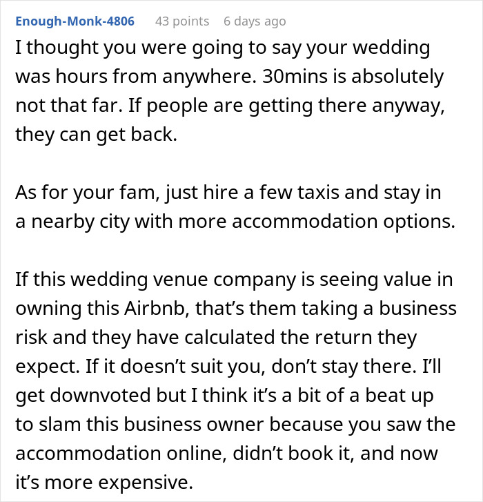 “Wonder Why The Economy Is So Bad?” Bride Refuses To Go Into Debt Because Of Airbnb Owner’s Greed “Wonder Why The Economy Is So Bad?” Bride Refuses To Go Into Debt Because Of Airbnb Owner’s Greed