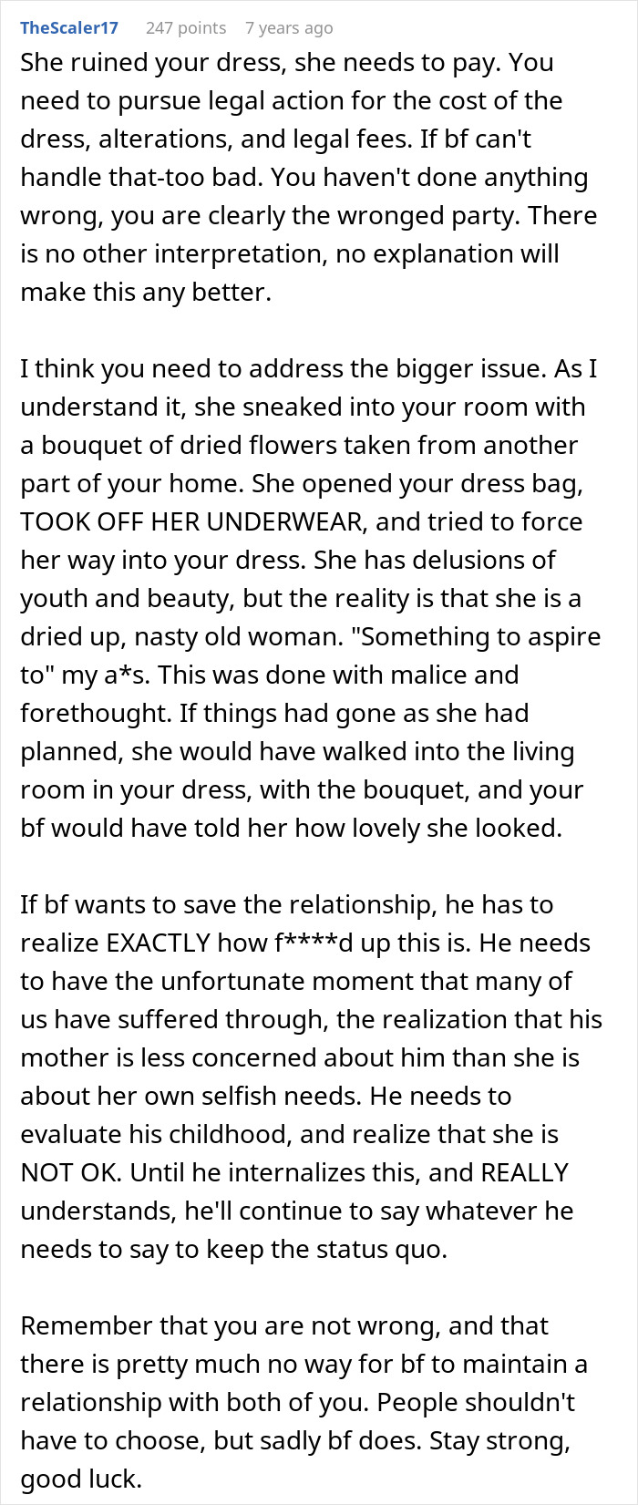 Bride Aghast As MIL Ruins Her $11K Wedding Dress, Loses It When Groom Says She’s “Overreacting” Bride Aghast As MIL Ruins Her $11K Wedding Dress, Loses It When Groom Says She’s “Overreacting”
