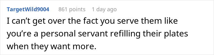 Comment on feeling like a personal servant to in-laws during visits Comment on feeling like a personal servant to in-laws during visits