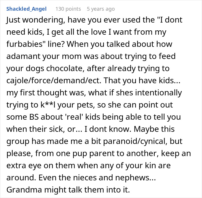 Comment warning about parents possibly harming pets and demanding rich daughter's money Comment warning about parents possibly harming pets and demanding rich daughter's money