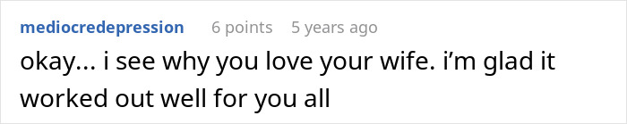 Comment expressing understanding and happiness about adoption and wife's love Comment expressing understanding and happiness about adoption and wife's love